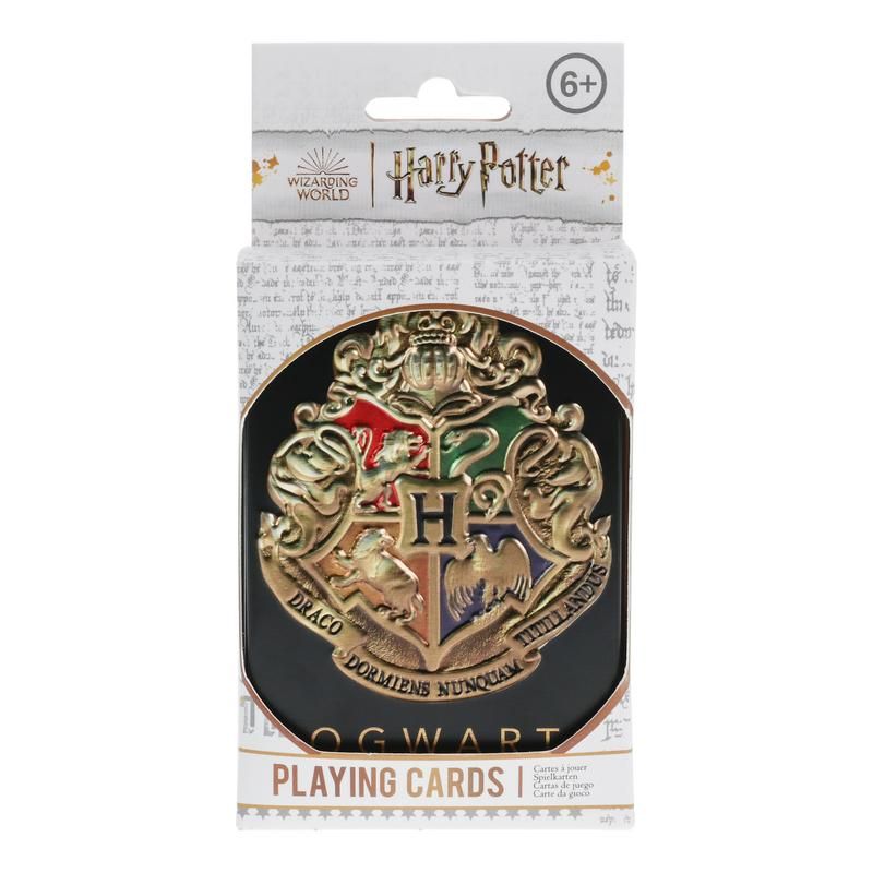 Hogwarts Playing Cards in a Tin Black