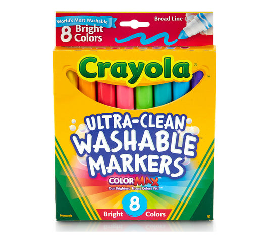 Crayola 8 assorted ultra clean washable markers