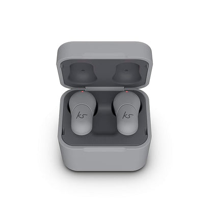 KitSound Funk 35 True Wireless EarBuds, TWS Bluetooth In Ear Headphones with Portable Charging Case - Grey