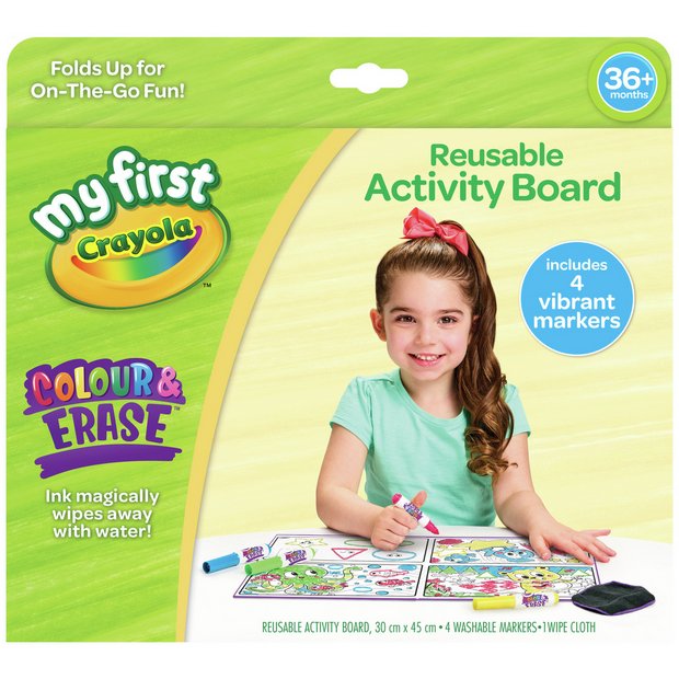 Crayola colour and erase reusable activity board