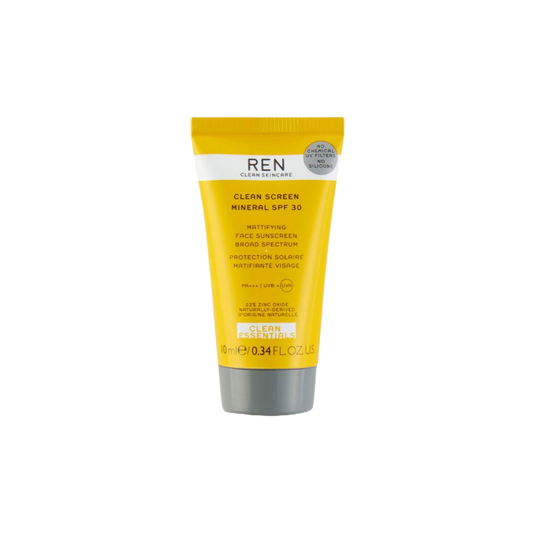 REN Clean Skincare Clean Screen Mineral Mattifying Face Sunscreen SPF 30 10ml (5 Pack)