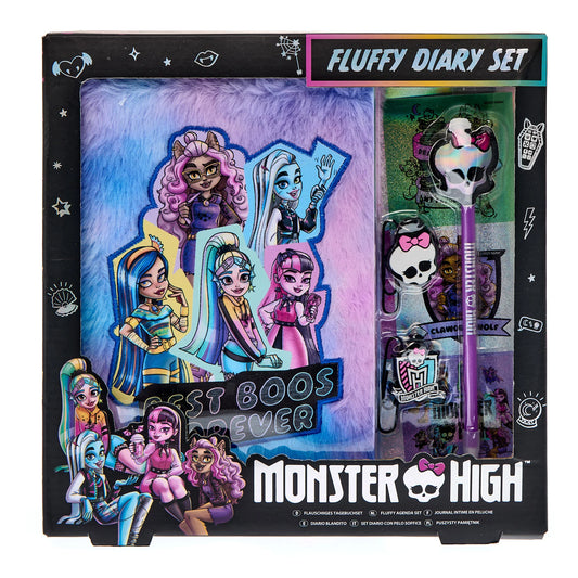 Monster high fluffy diary set