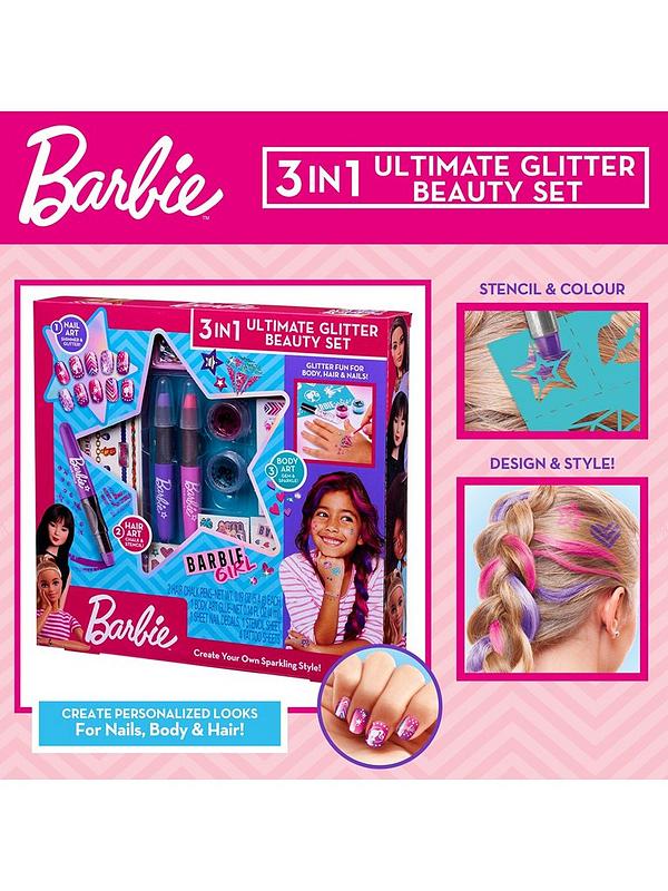 Barbie 3 in 1 ultimate glitter beauty set