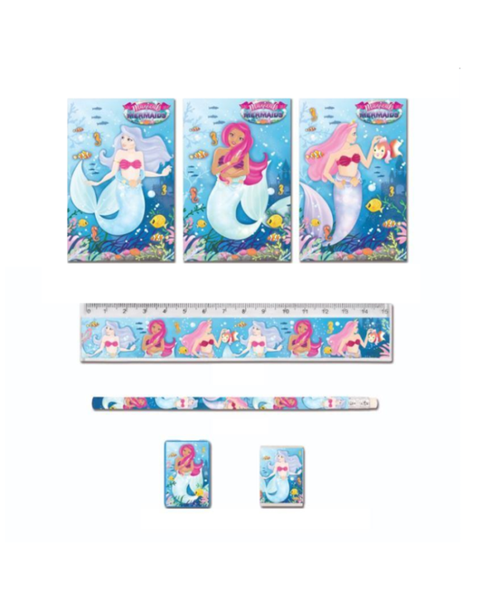 Fun stationery set 5 pc mermaid